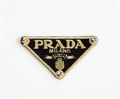 Prada Milano Logo Embroidered Iron On .